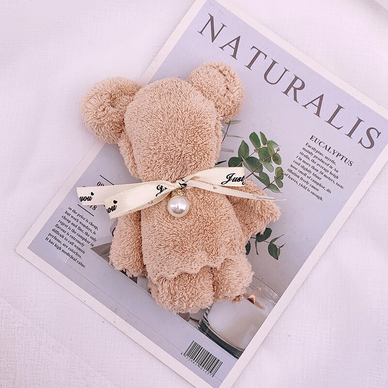 30x30cm Corail Velours Ours Petite Serviette Absorbant Corail Polaire Visage Petite Serviette D'affaires De Mariage De Serviettes De Bain: Pearl khaki