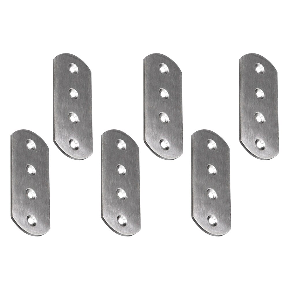 6pcs Repair Brace Plate Flat Straight Stainless Steel Widen Fixing Thicken Cabinet Hardware Joining Accessories Corner Bracket: S