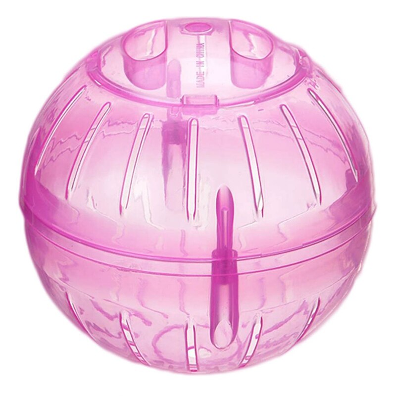 Litet husdjur springboll leksak hem hamster genomskinlig löpboll 10cm jogging husdjur chinchilla marsvin mini travboll: Rd