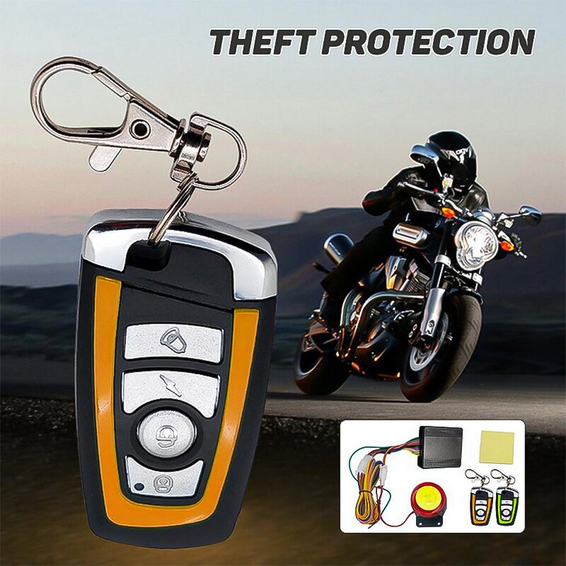 Motorcycle Anti-Theft Alarm Remote Control Bicycle Engine Start Security Alarm Remote Control Anti-Theft Burglar Alarms