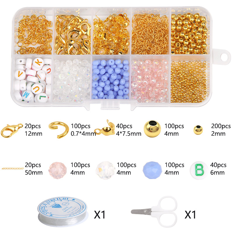 Small Seed Beads Box Set With Acrylic Letter micangas Wood Beads For Jewelry Making Bracelet Rings DIY Accessories Jewelry Kit: NO.3