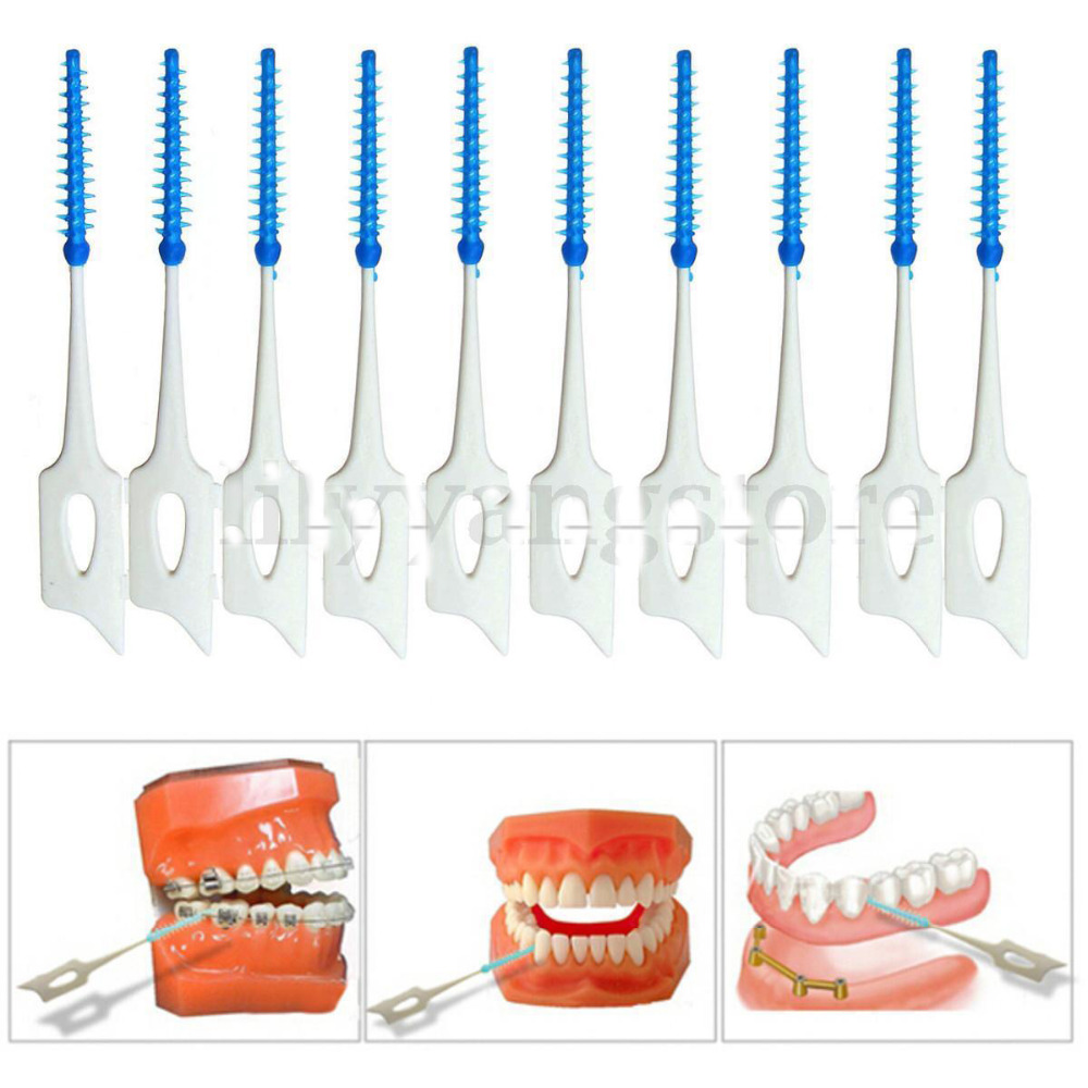 Nyttige 40 stk interdental tandtråd børster tandtænder mundpleje rent rengøringsværktøj
