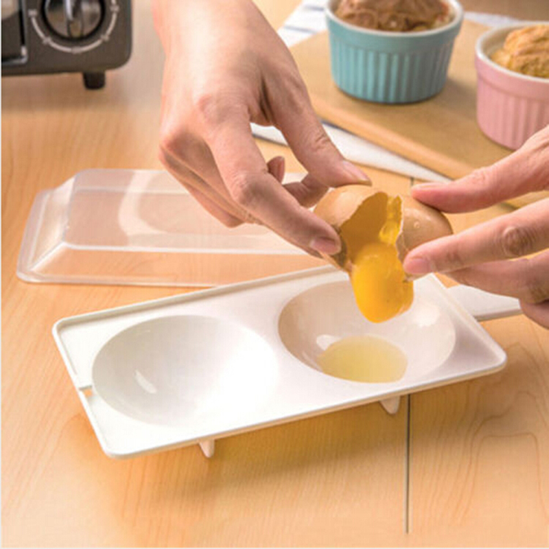 Portable Egg Container Microwave Egg Cooker Plastic Egg Boiler Microwave Poachers Egg Kitchen Cooking Tools