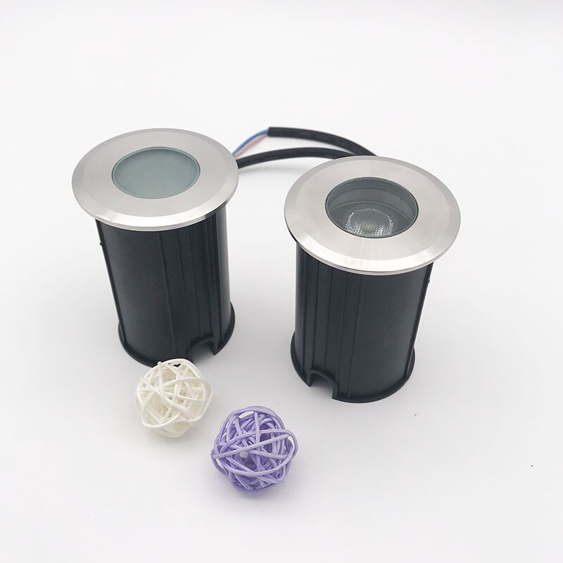 12V 24V 110V 220V stainless steel buried light mini Outdoor LED underground light 1W 3W RGB red green blue LED floor light