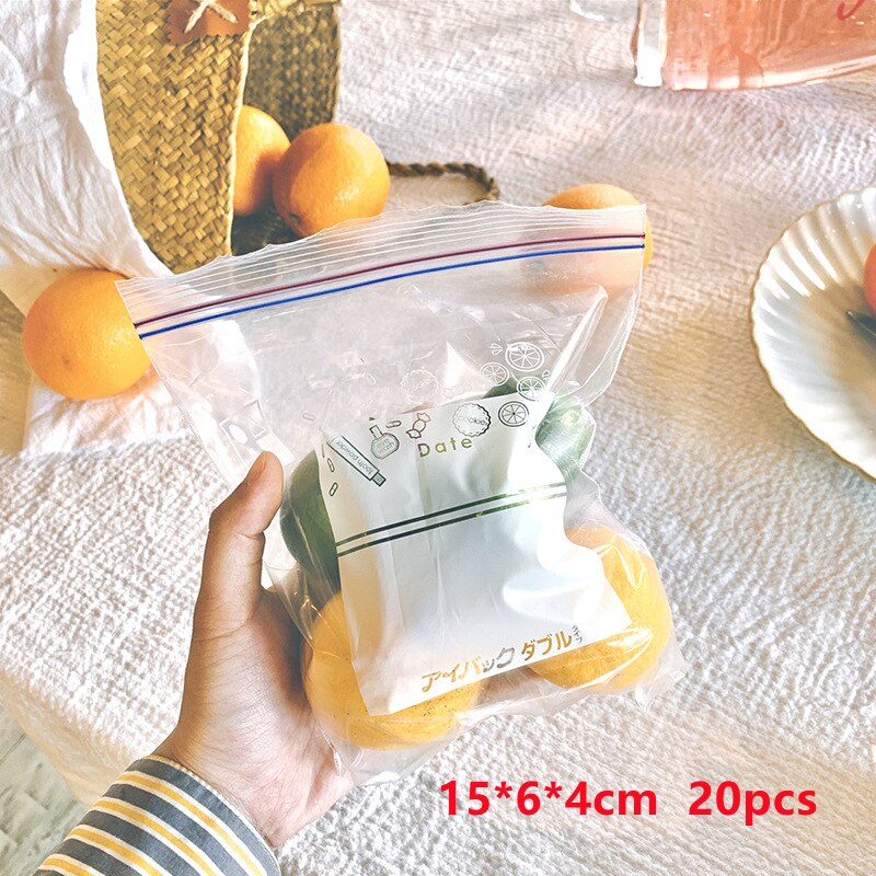 Thickened Refrigerator Food Storage And Freezing Special Sub-packing Ziplock Bag: 14x16cm 20pcs