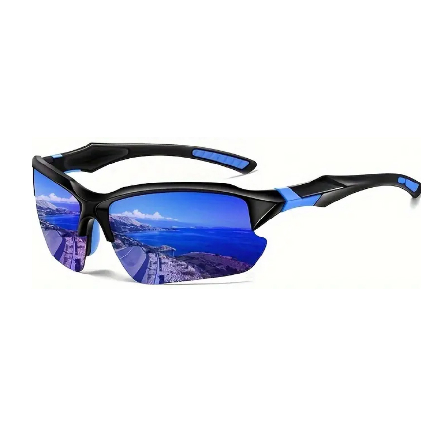 Newest Sports Polarized Sunglasses for Men Women Cycling Running Fishing UV400 Sun Glasses Lightweight Outdoor Goggles: Blue