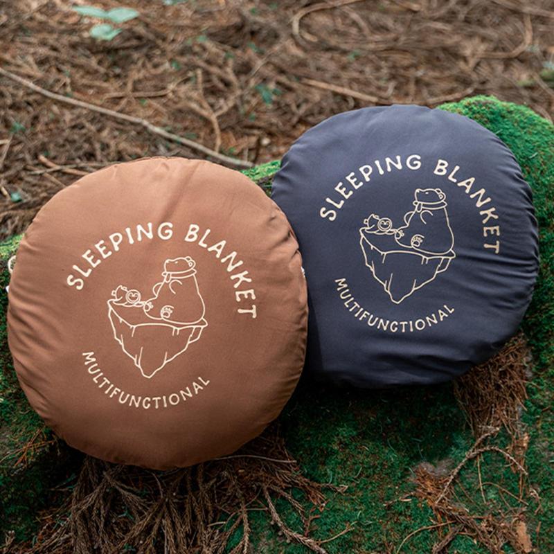 Rocker Vlies Wärme Kapuze Poncho Schlafsack tragbarer Schlafsack für Camping Poncho Schlafsack Decke Camping Zubehör