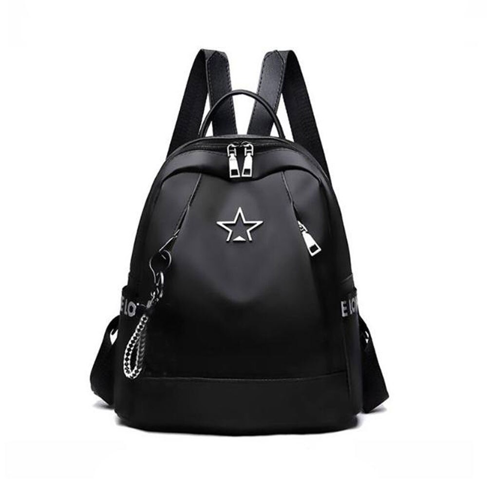 Women Vintage Oxford Backpacks Casual Pure Color Outdoor Travel Schoolbag Waterproof Zipper Shoulder Bag For Teenager Girls
