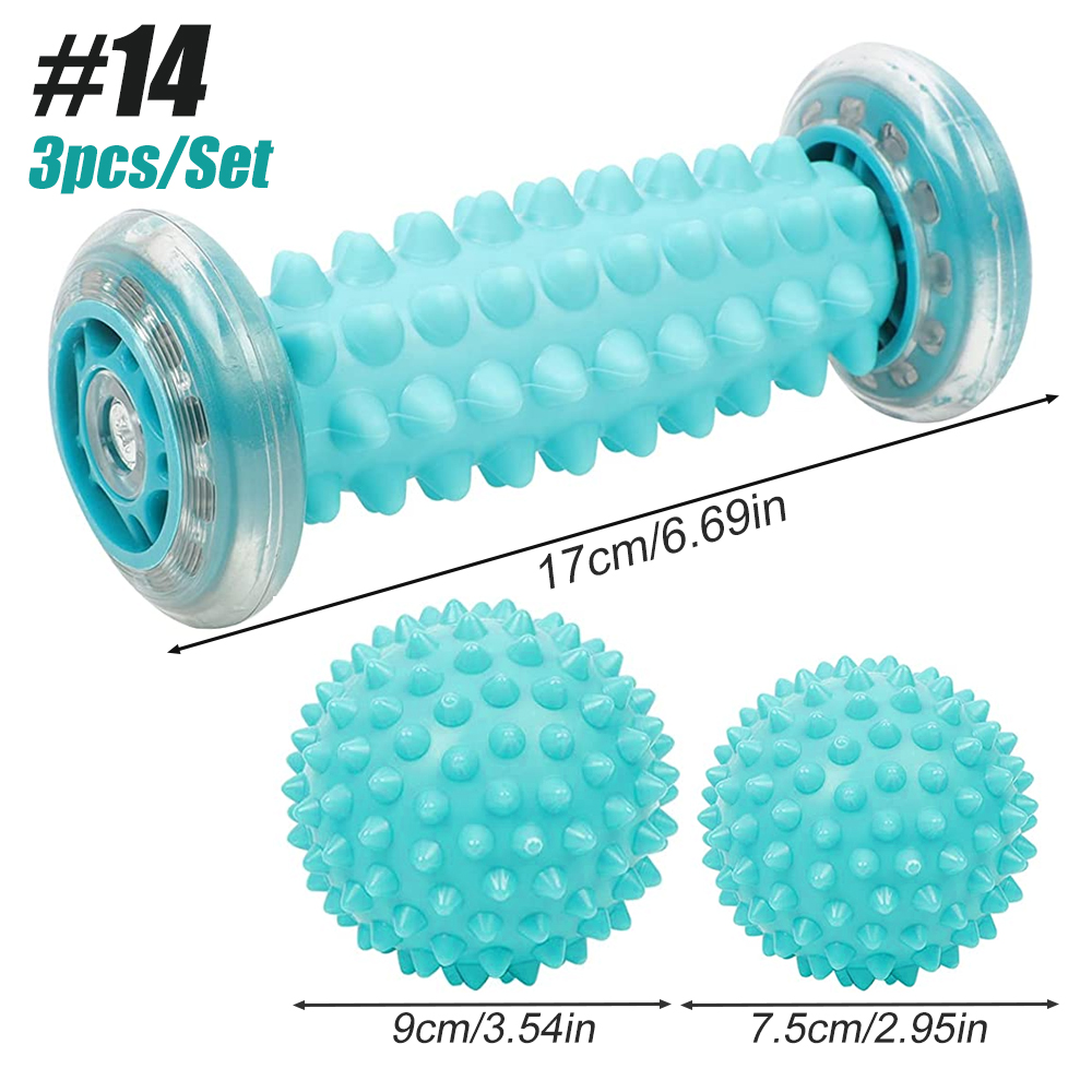 Massage Ball,Foot Pain Therapy Kit,Plantar Fasciitis,Heel Spur,Sore Muscles,Trigger Point - Back,Arm,Neck,Leg Circulation Roller: WHITE