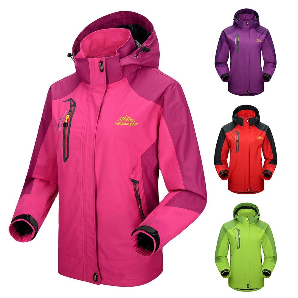Waterproof Windproof Detachable Hooded Jacket for Women