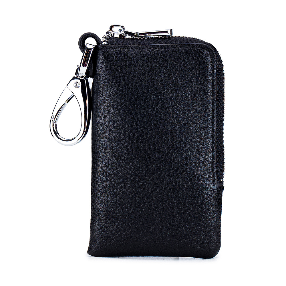 ZUID GOOSE Unisex Lederen Slanke Autosleutel Houders Huishoudster Keys Organizer Lady Rits Key Portemonnees Card Bag