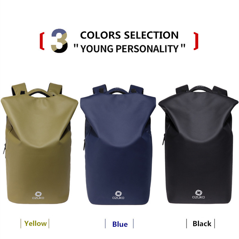 Mochila De impermeable OZUKO, bolsa de viaje informal antirrobo para hombre, Mochila multifuncional para ordenador portátil 15,6, Mochila de