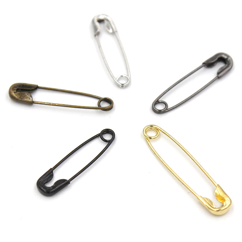 200 pçs liga preto pequenos pinos de segurança descobertas broche ferramenta de costura tricô ponto marcador tag pinos clipes diy artesanato suprimentos 5x19mm