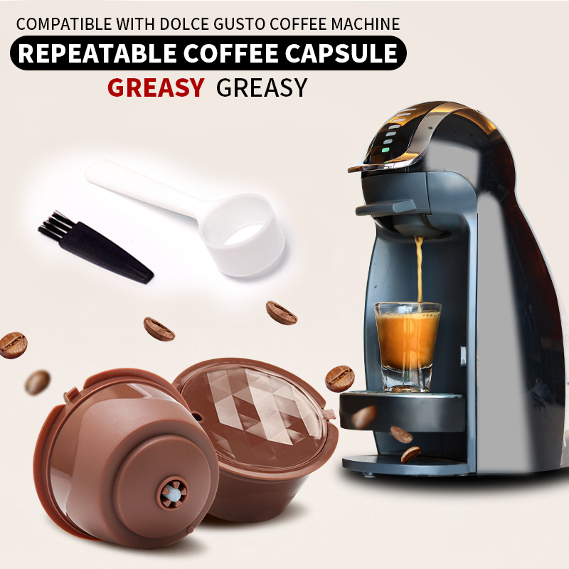 Cápsula de café recarregável para nescafé dolce gusto, copo com filtro e reutilizável