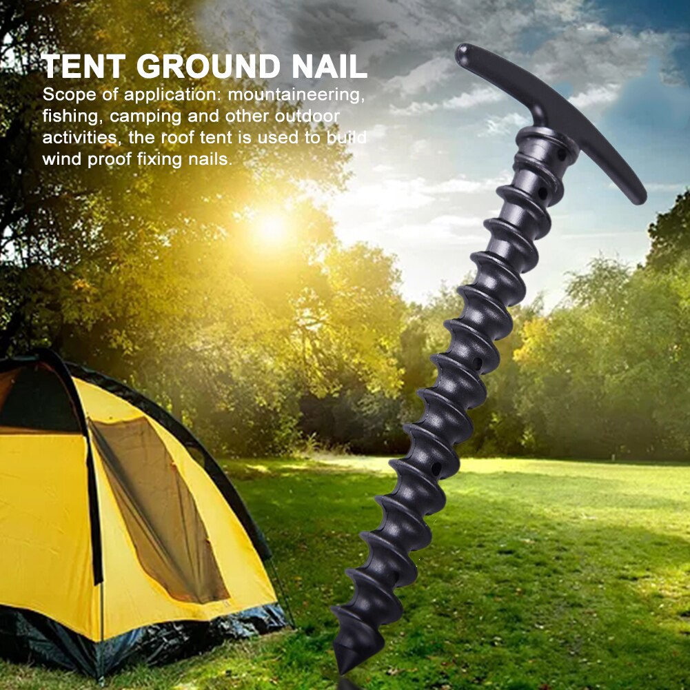 10pcs/Pack Outdoor Camping Peg Ground Nails Screw Anchor Stakes Pegs Hiking Tent Stakes Pins Tent Accessories