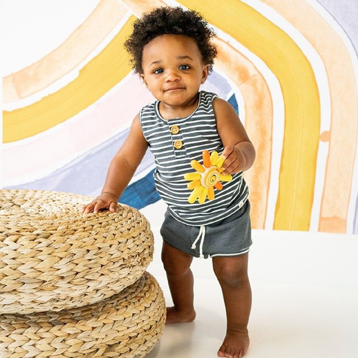 Zomer baby meisjes jongens gestreepte kleding mouwloos vest top + shorts 2 stuks casual baby outfit kleding sets