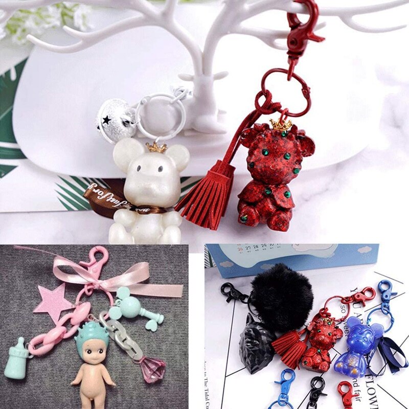 100-Pack Colorful Binding Rings 3cm Book Loose Leaf Binder Rings Metal Snap Rings Notebook Bindery Rings Keychain Rings