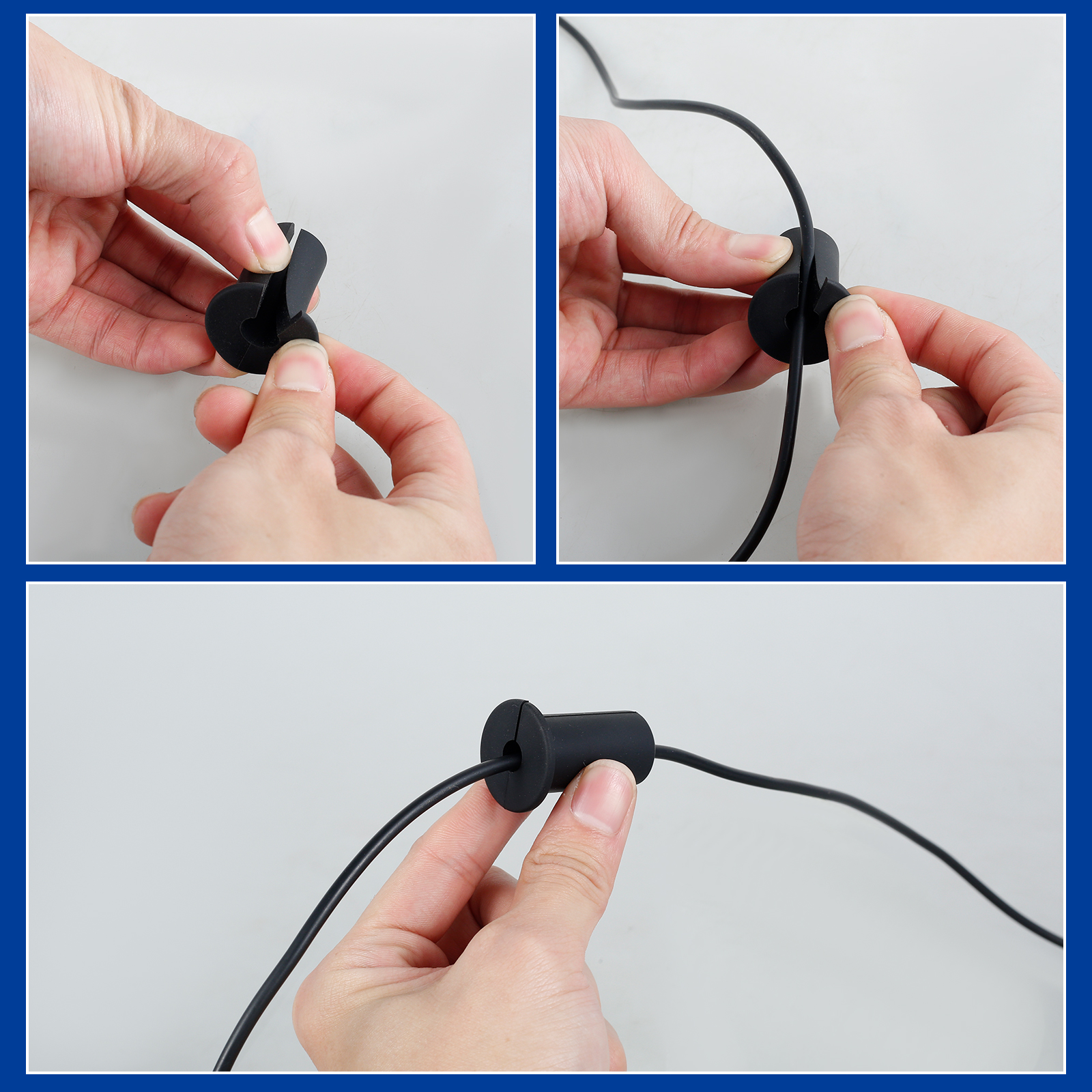 16Pcs Through the wall Cable Grommet for 3/4Inch Cable Ethernet Cable Organizer Network Wire Holes Grommet Wire Protection Cover