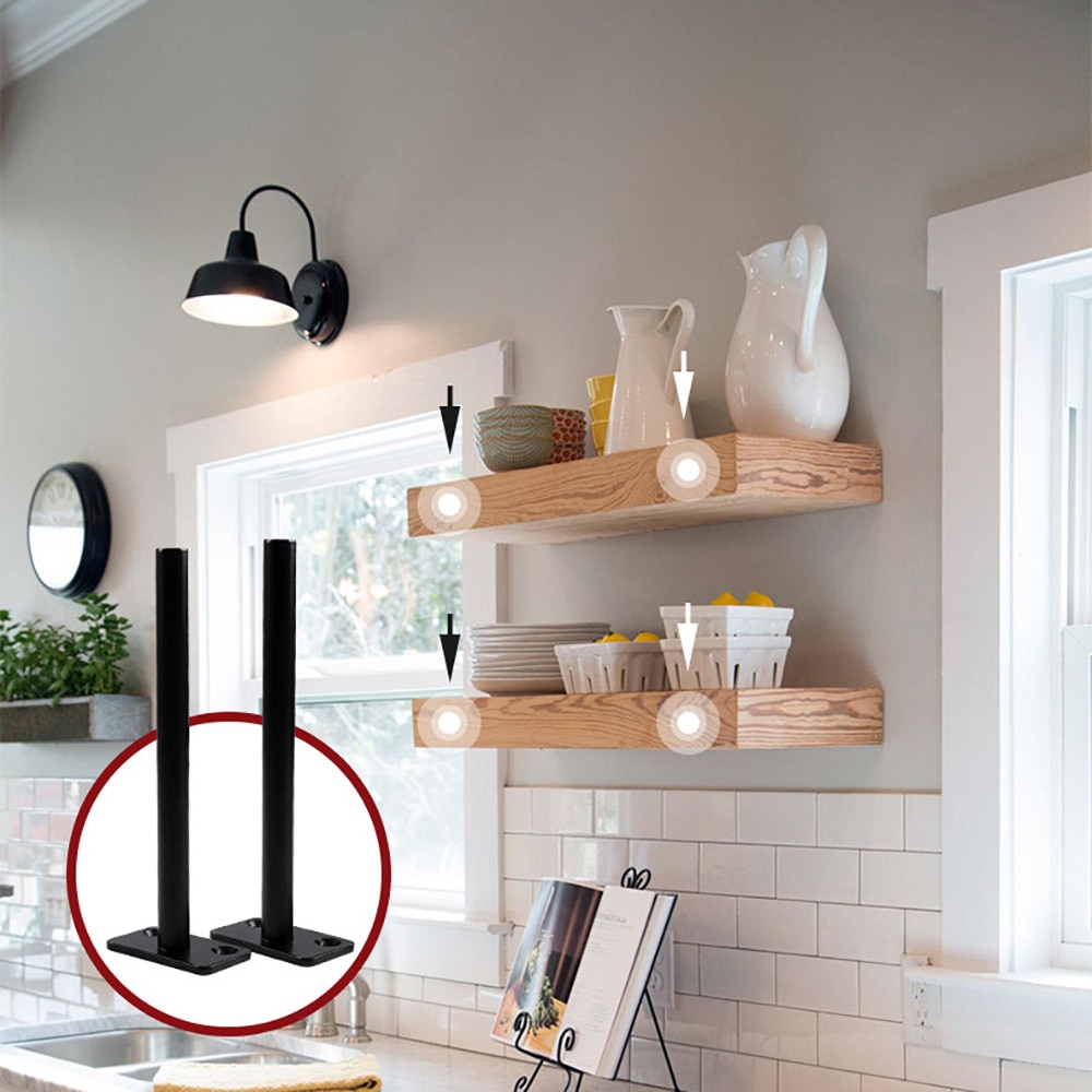 Solid Floating Shelf Bracket Shelf Wall Mounting Home Concealed Floating Wall Shelf Support Stainless Steel Bracket