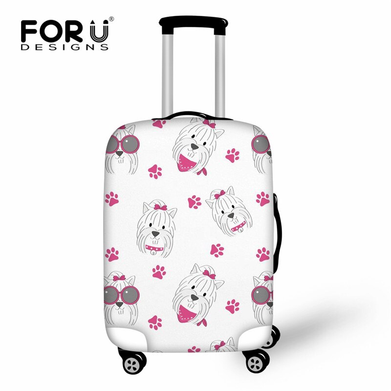 Luggage Cover - Elastic Waterproof Dustproof Suitcase Protector - Yorkshire Terrier Print: HK4032 / M