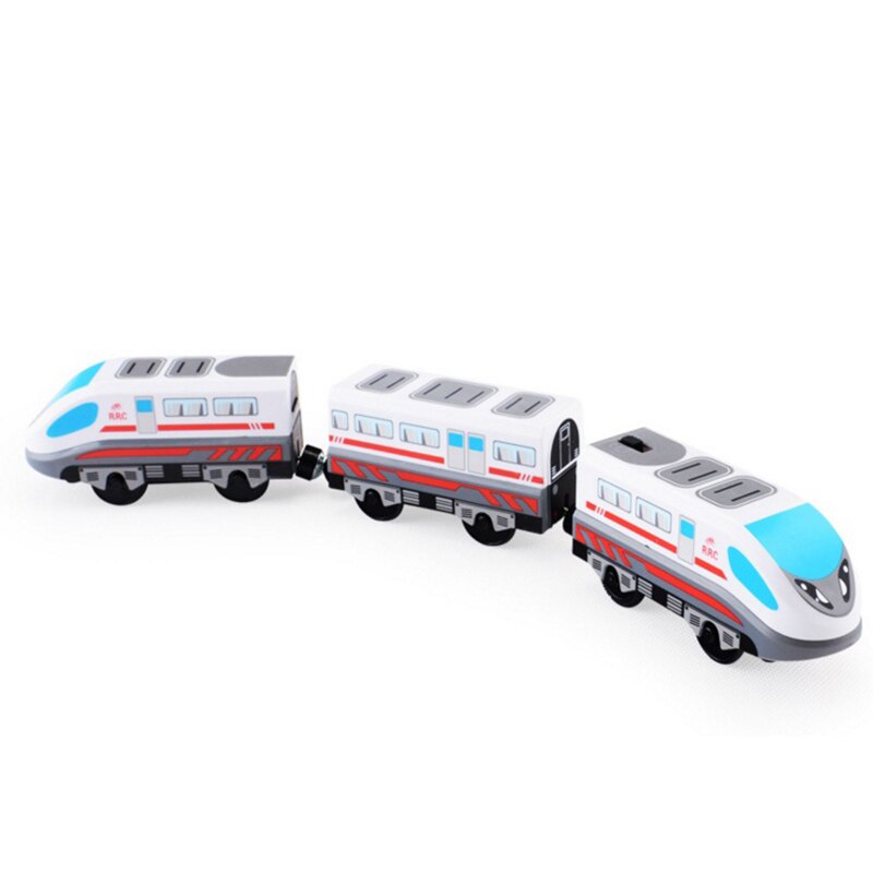 Magnetic RRC EMU train Toy wooden track Brio track combination electric RRC locomotive compatible magnetic train