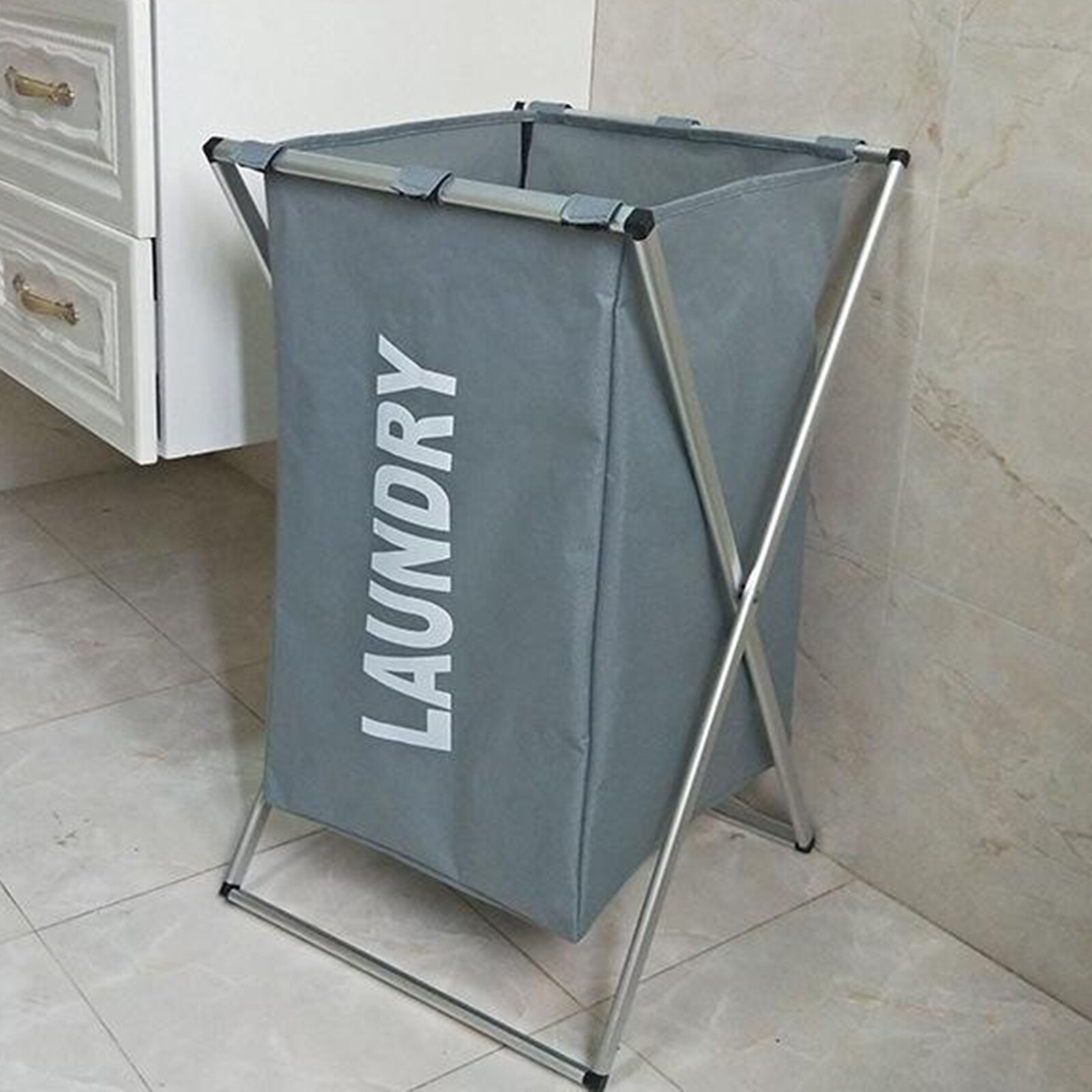 Wasmand Gedrukt Donker Licht Kleur, Opvouwbare Wasmand/Sorter Met Aluminium Frame, Kleren Wassen Opslag Voor Thuis