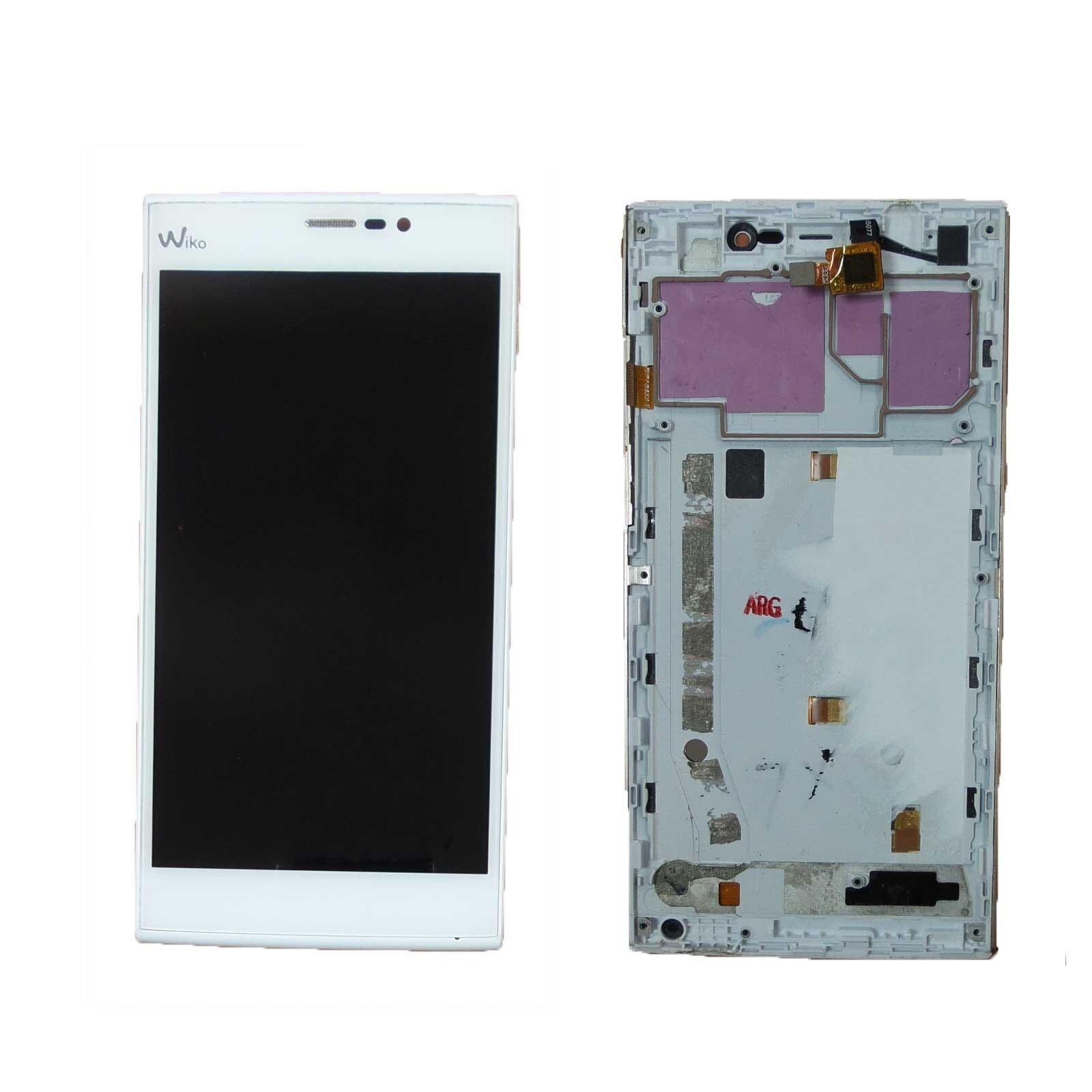 Plein écran cadre Wiko Ridge Fab 4G Blanc Original utilisé