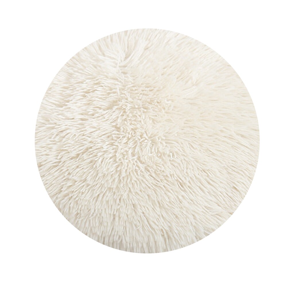 Fluffy fleece hund katteseng rund pet donut dyb sovepude til lille stor hund blød vinter varme plys puder komfort: 4 / 60