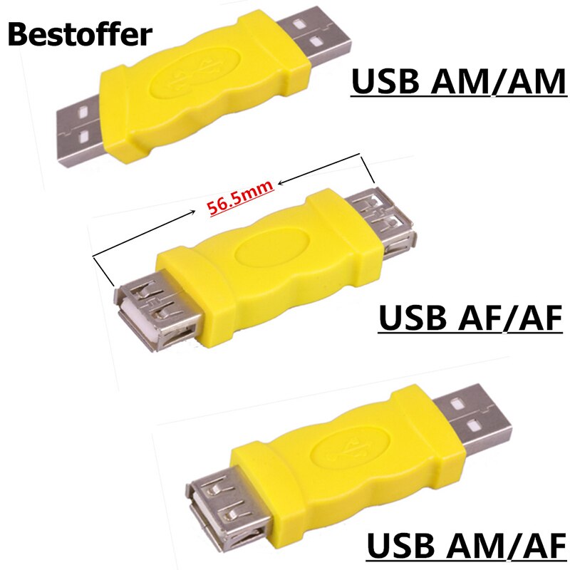 USB2.0 AM-AF AM-AM AF-AF Converter Male and Female USB Adapter