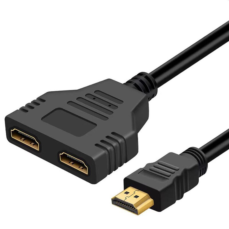 Profession HDMI Adapter Cable 1 Male To Dual HDMI 2 Way Female 4K 3D Y Splitter Cable for Laptop TV Monitor 1080P 1 in 2 Out PC