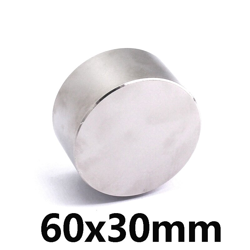 1/2 Stuks 60X30Mm Grote Ronde Magneet Super 60*30Mm Krachtige Sterke Magnetische Permanente neodymium Magneten