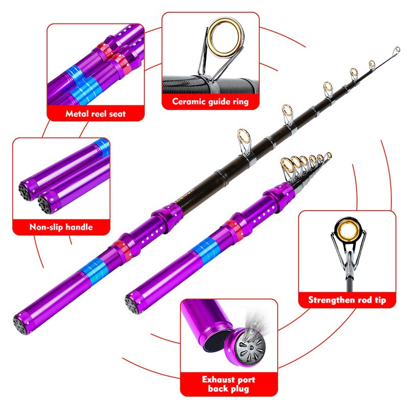 peche a la carpe article de pêche canne à pêche casting ensemble casting canne et moulinet canne a peche Sougayilang – canne à pêche Spinning de 2.1 à 3.6M, accessoire Combo de pêche à la mouche et moulinet