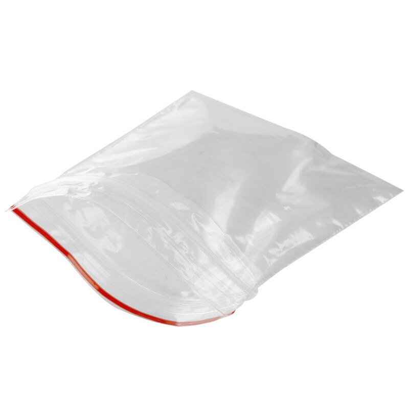 100 szt. Saszetka Pochette przezroczysta En Plastique Fermeture torba Pochon Pression 5X7cm