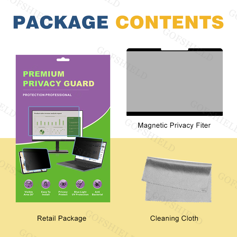 Magnetic Adsoption Privacy Filter Tablets Anti SPY Screen Protector Film For Surface Pro 4 5 6 7 8 9 X Laptop 13.5 inch Washabel: Frosted