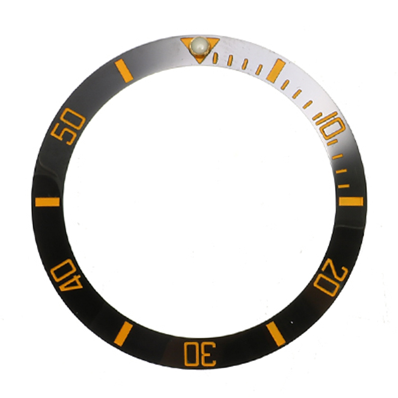 38mm Horloge Bezel Keramische Horloge Gezicht Binnendiameter Voor 30.7mm heren Horloges Horloge Vervangende Onderdelen Accessoires: Black