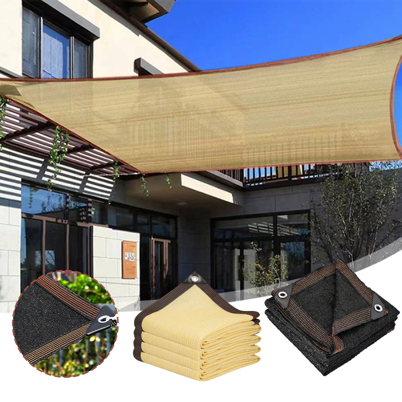 Red parasol de malla para sombra al aire libre, protección UV, toldo para terraza, sombrilla de jardín, tela para balcón, vela para sombra de sol, toldo para terraza