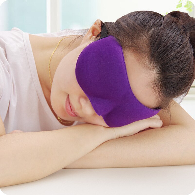 Mascarilla para dormir 3D de espuma viscoelástica, antifaz acolchado, opaco, para dormir, con los ojos vendados, para la Oficina y el sueño