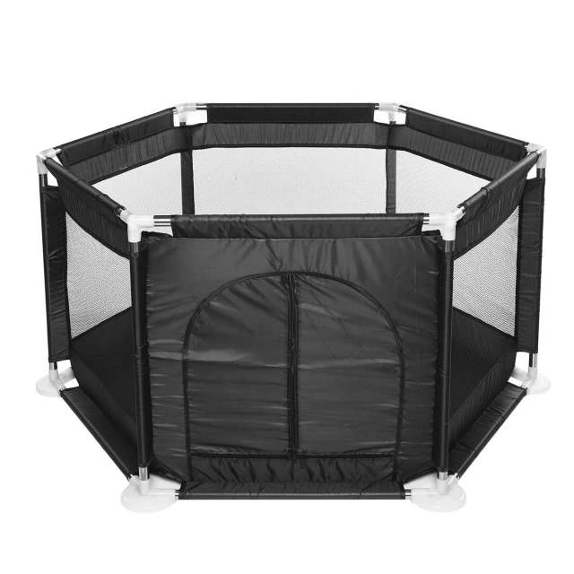 113*130*65Cm Baby Kinderbox Baby Hek Kinderen Spelen Yard Kids Ballenbad Peuter Indoor Speeltuin Voor pasgeboren Spelen Tent: Black