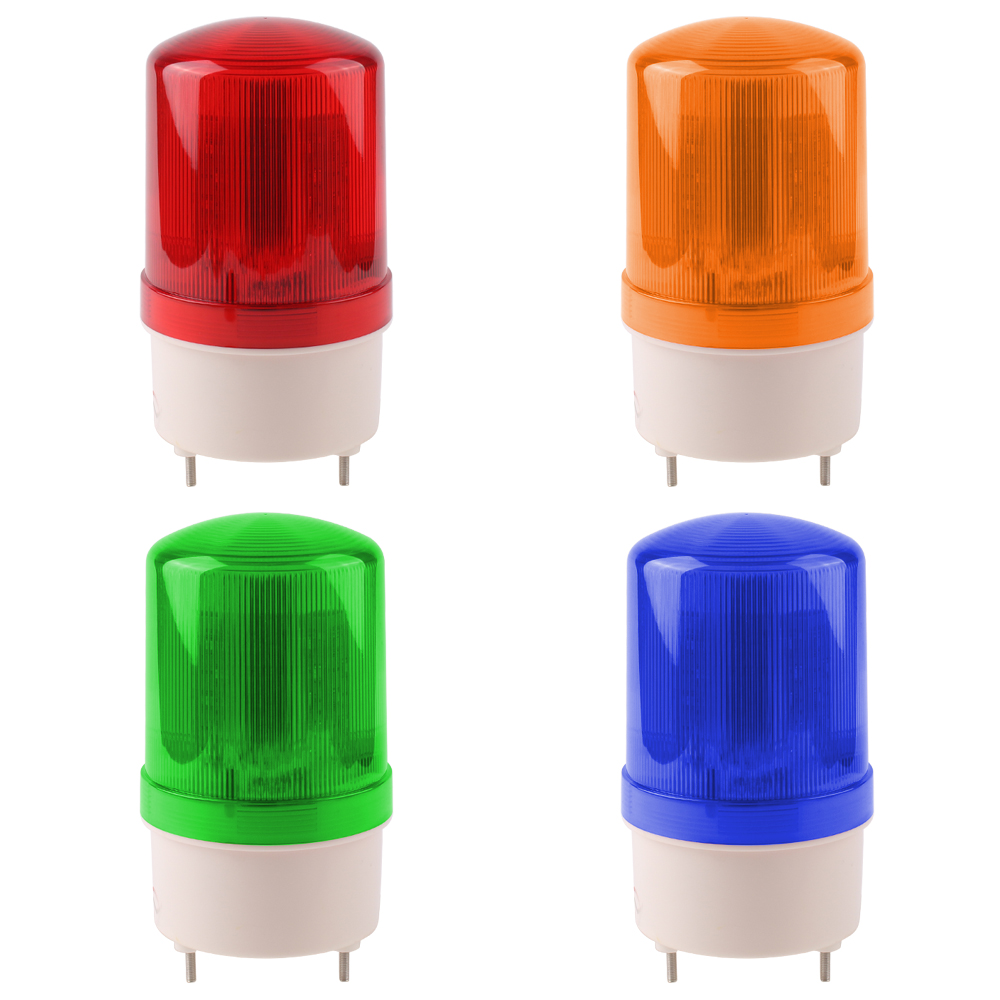 Industrielle akustische visuelle Alarm Summer LTE-1101J rotierendes Licht blinkendes Signal Warnleuchte Blitz Sirene Anzeige LED DC24V12V