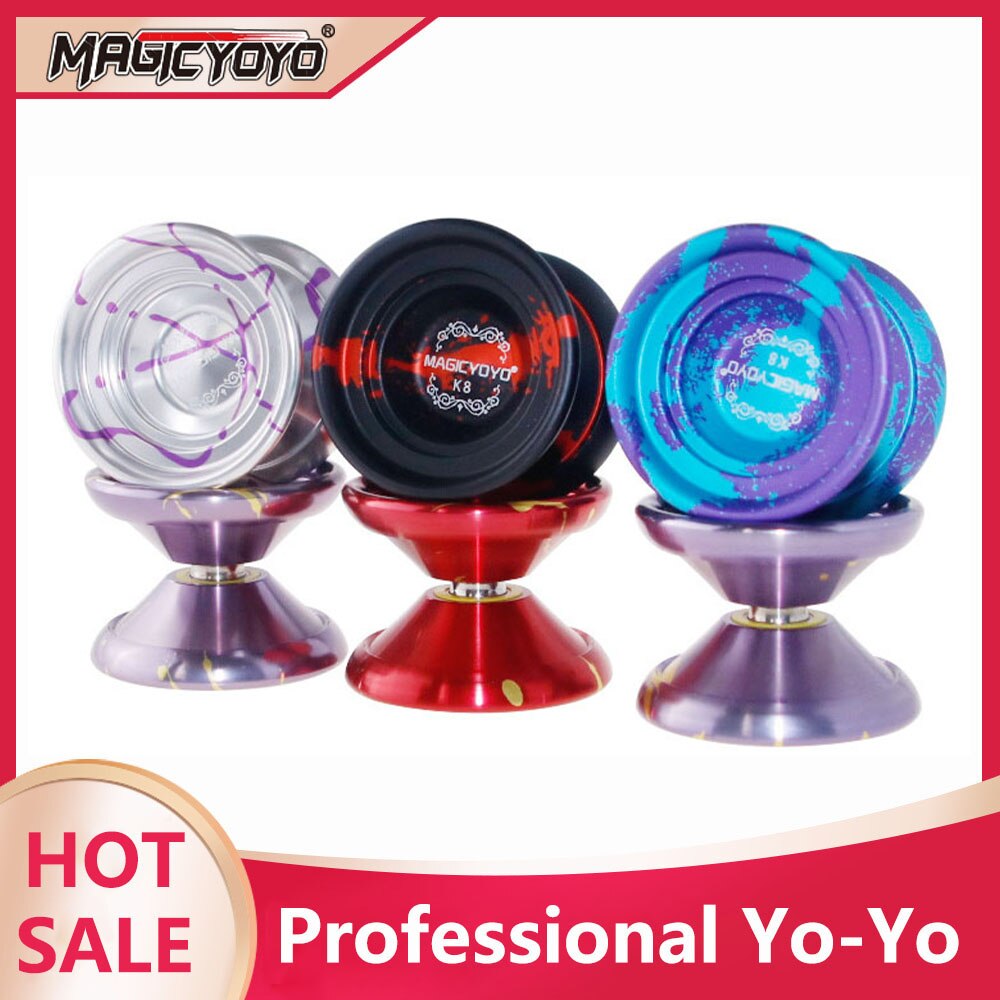 Top Magic Exquisite Color K8 Ghost-Hand Metal Yo-Yo For Tricks Large Diameter Easy Operate Fancy Yoyo Kids Toy
