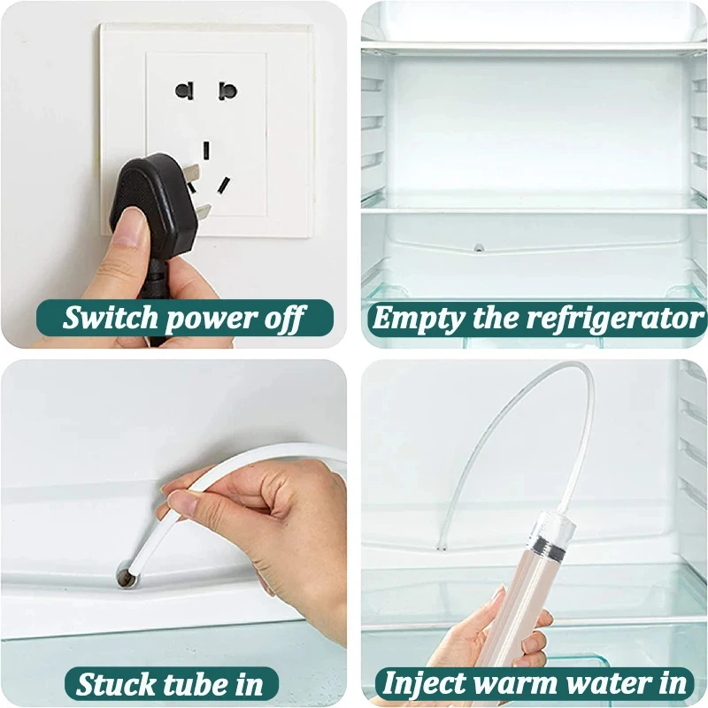 Removedor de obstrucciones de orificio de drenaje para refrigerador, cepillo para agujeros de nevera, limpiador de salida de agua para limpieza del hogar, herramientas de limpieza de dragado, 5/6 Uds.