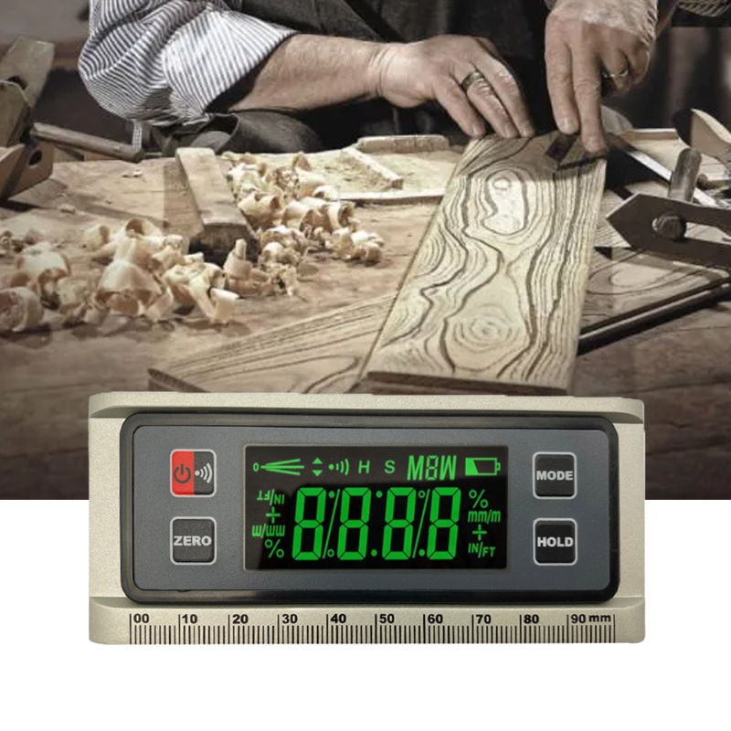 Mini Digital Angle Finder Mini Digital Protractor Angle Finder Inclinometer Magnetic Aluminum Alloy Level Ruler