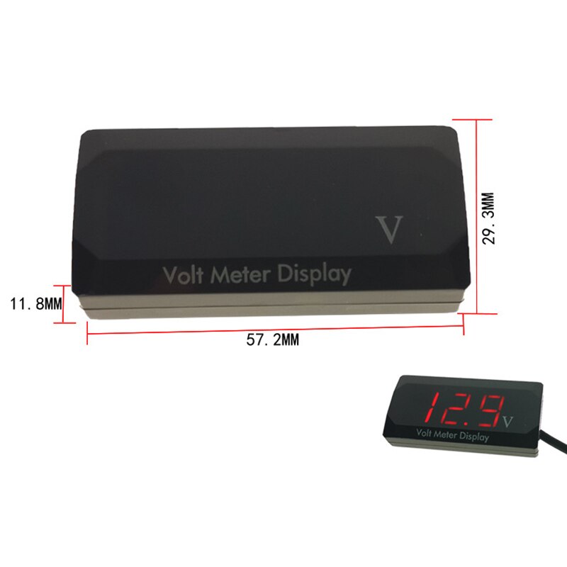 Auto Digital Anzeige Voltmeter Wasserdicht Direkte Strom 12V Spannung Volt Meter Gauge für Fahrzeug Motorrad mit Halterung NJ88