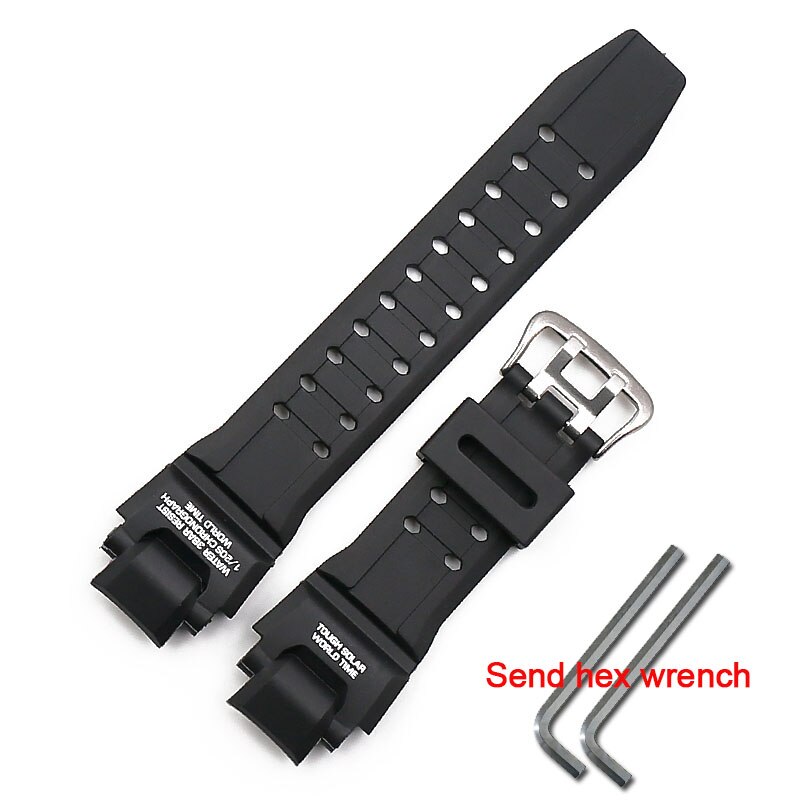 Herenharsband horloge accessoires gesp voor casio  gw1100 ga1000 gw4000 g1400 gwa 1000fc sport waterdichte horlogeband: Zwarte stijl 2
