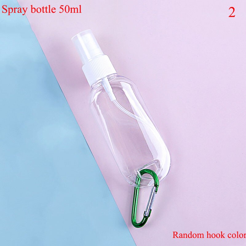 30/50ml Portable Heart Shape Empty Hand Sanitizer Bottle With Key Ring Hook travel Refillable empty Bottle Alcohol Containers: 2