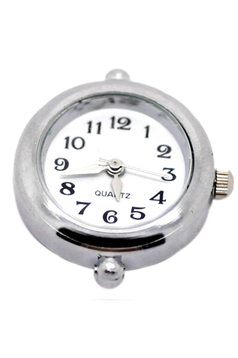 2-10 stk mænd kvinder sølv runde glatte urskiver til gør-det-selv europæisk charme armbåndsur 27 x 24mm
