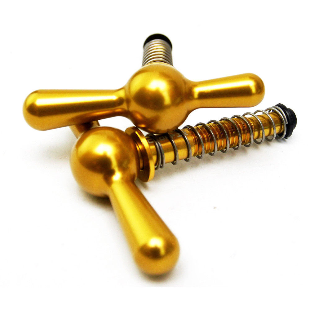 TWTOPSE Cycling Bike Magnetic Hinge Clamp Plate For Brompton Folding Bike Bicycle C Clamp Plate Lightweight 31.8g Aluminum Alloy: Golden Lever