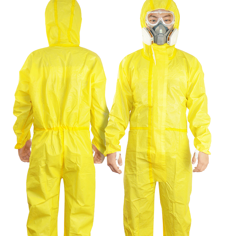 Overall Suit Disposable Coveralls Protective Suit Unisex Chemical Lab Factory Hospital Spray Industrial Work Safety Clothing