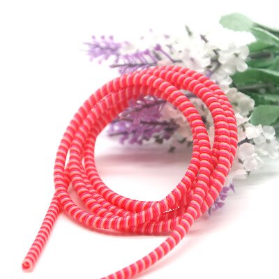 1.5M Solid Colorful TPU Spiral USB Charger Cable Cord Protector Wrap Cable Winder For iPhone Android USB Earphone Cover: 8