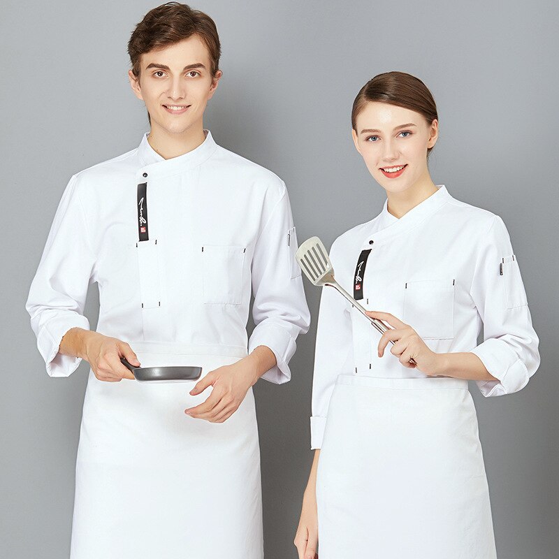 Catering ravintola takaisin keittiö keittiö työvaatteet lihotus lisäys miesten ja naisten kokin vaatteet työvaatteet